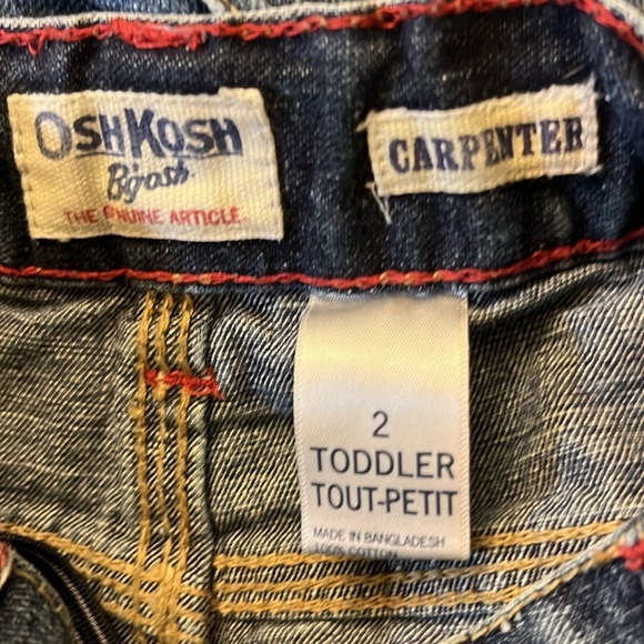 Vintage OshKosh B’Gosh Carpenter Jeans Size 2 Toddler - Picture 4 of 6